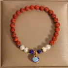 Nanhong Agate Zodiac Year Bracelet Women Cloisonné Ethnic Longevity Locket Artisan Jewelry Gift for Girlfriend Best Friend Gifts 5