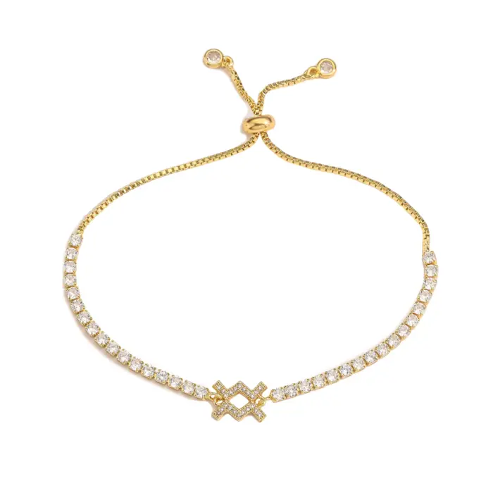 HECHENG,Constellation bracelet,Star Zodiac Sign 12 Constellation Bracelet Zircon Charm Gold Color Chain Bracelet for Women Birth 2