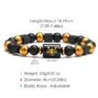 12 Zodiac Bracelets Natural Stone Cancer Virgo Leo Libra Bracelet Couples Friendship Gifts Bracelets jewelry pulsera hombre 4
