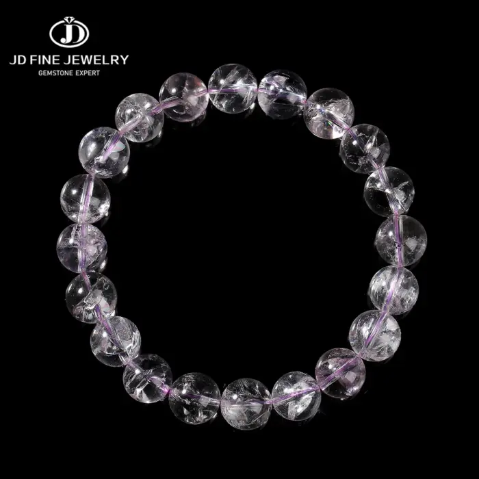 JD Natural Astrist Amethyst Bead Strand Bracelets Women Luxury Crystal Reiki Healing Energy Stretch Bracelet Female Party Gifts 2