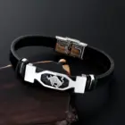 12 Constellation Stainless Steel Bracelet for Men Women's Signs of the Zodiac Bracelet black 5