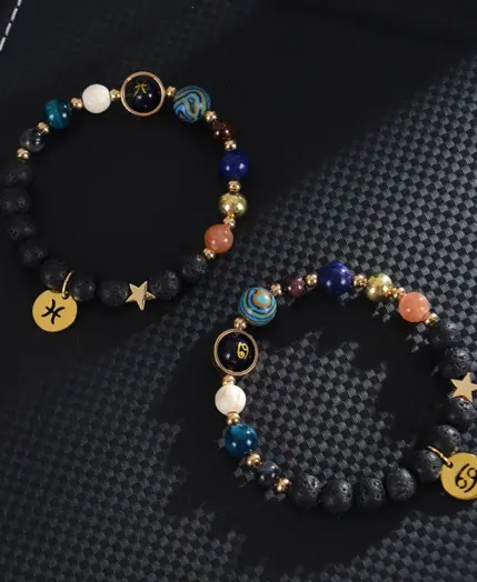 Zodiac Bracelets for Women 12 Constellations Crystal Stone Bracelet for Birthday Zodiac Gifts Constellation Charm Bracelet 3