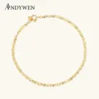 ANDYWEN 2020 New 925 Sterling Silver Gold Wave Locker Chain Bracelet Women Luxury Jewelry 2021 Women Wedding Rock Punk Bangle 1