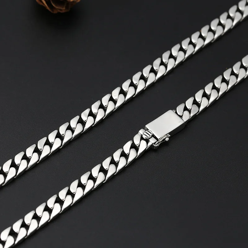 Real Solid S925 Sterling Silver Bracelet For Men Women Punk Couple Jewelry Authentic S925 Silver Bracelet Certified Jewelry