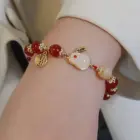 New Year Lucky Rabbit Beaded Bracelet For Women Elegant Red Beads Fu Letter Charm Bracelet Chinese Jewelry Festive Gifts 6
