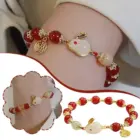 New Year Lucky Rabbit Beaded Bracelet For Women Elegant Red Beads Fu Letter Charm Bracelet Chinese Jewelry Festive Gifts 1