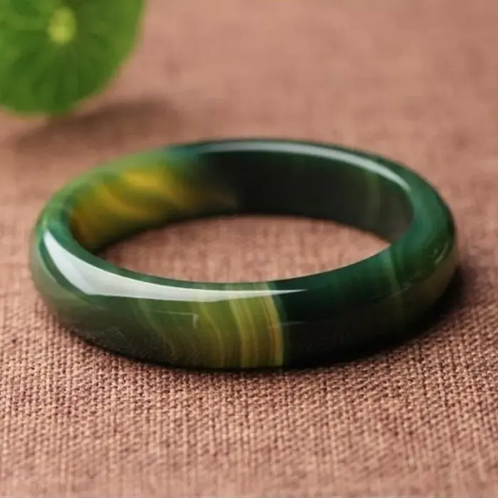 New Natural Agate Flat Bar Bracelet, Classic Retro Versatile Jewelry 1 New Natural Agate Flat Bar Bracelet, Classic Retro Versatile Jewelry 1