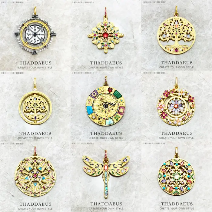 Amulet Magical Lucky Symbol Element Butterfly Nature Tree Dragonfly Cross Pendant Jewelry 925 Sterling Silver Gift For Men Women 1