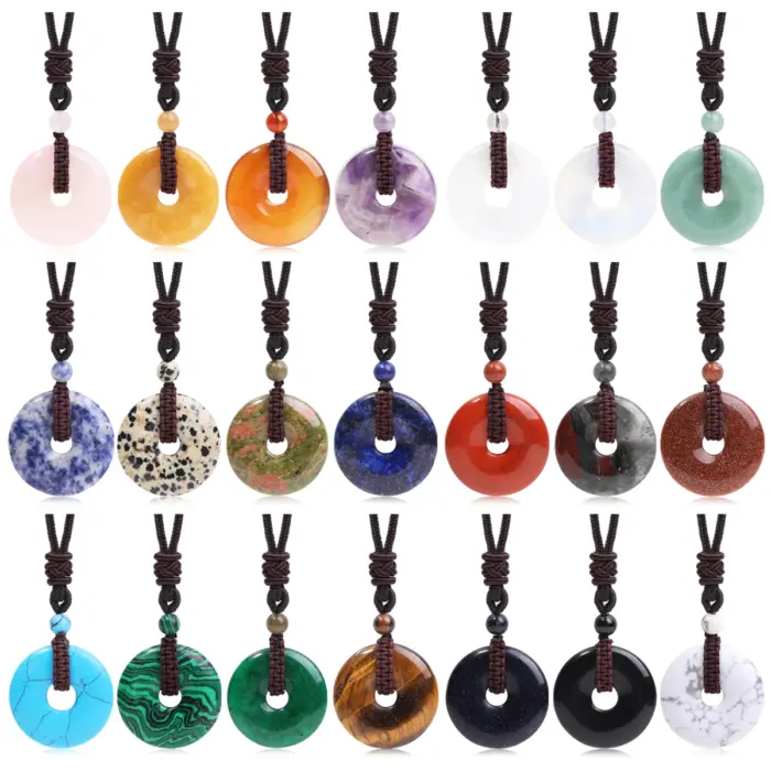 Men's Necklace Natural Gemstone Necklace Pendant China Knot Adjustable Best Gift Jewelry Chinese Culture Factory Direct Sale 1