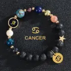 Zodiac Bracelets for Women 12 Constellations Crystal Stone Bracelet for Birthday Zodiac Gifts Constellation Charm Bracelet 1