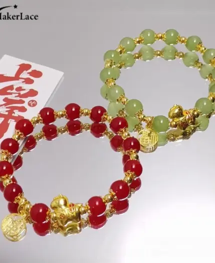 Chinese Style Zodiac Horse Bracelet For Women Men Life Year Amulet Lucky Beads Blessing Bracelet Friendship Couple Jewelry Gift 2
