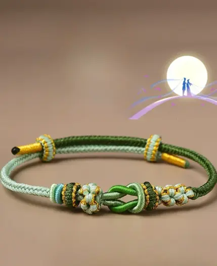 DIY Adjustable Braided Red Rope Bracelets Women's Partially Prepared Products Wearable Beads Couple's Zodiac Year Rope Chain 1