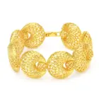 IVOG New Product Hollow Design Cuff Bangle For Women 18K Gold Plated Hollow Balls Chain Bracelet Fashionable Jewelry 1