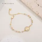 FanSibao Fashion Frontier Maria Statue Tri color Mixed Bead Bracelet Cross Design Women's Exclusive Bracelet 4