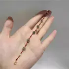 Chinese Style Simple Line Lucky Amulet Bracelet Flower Beaded Bracelet For Women Handmade Rope Bracelet Jewelry 6