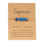 12 Zodiac Signs Woven Card Paper Bracelet for Women Men Minimalist Natural Stone Handmade Braided Bracelet Friendship Jewelry 6