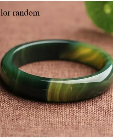 New Natural Agate Flat Bar Bracelet, Classic Retro Versatile Jewelry 3