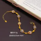 AU999 Bauhinia Lucky Bead Bracelet Women's 24K Gold - Anti-deform gold, durable band, bead carries wishes 3