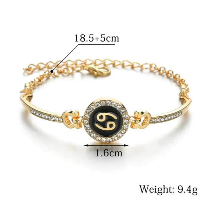 Classic 12 Constellation Bracelet Fashion Adjustable Bling Bling Rhinestone Astrology Zodiac Sign Bracelet For Women Girls Gifts 6 Classic 12 Constellation Bracelet Fashion Adjustable Bling Bling Rhinestone Astrology Zodiac Sign Bracelet For Women Girls Gifts 6