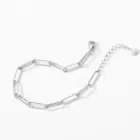 Ailmay 925 Sterling Silver Simple Hollow Out Geometric Bracelets for Women Trendy Chain Bracelets Party Accessories Fine Jewelry 4