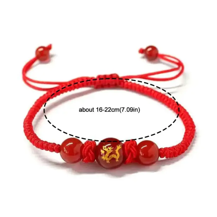 Chinese Style Dragon Bracelet 2025 Snake Dragon Year Lucky Red Rope Bracelet Xmas Near Year Gift 6