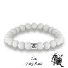 New 12 Zodiac Signs 8mm Beads Bracelets Handmade Vintage White Lava Stone Beads Elastic Bracelets Jewelry For Men Women Jewelry 3