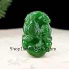 Natural Chinese White Jade Zodiac Pendant Spinach Green Jasper Twelve Zodiac Rat Ox Monkey Jewelry Accessories Lucky Amulet Gift 4