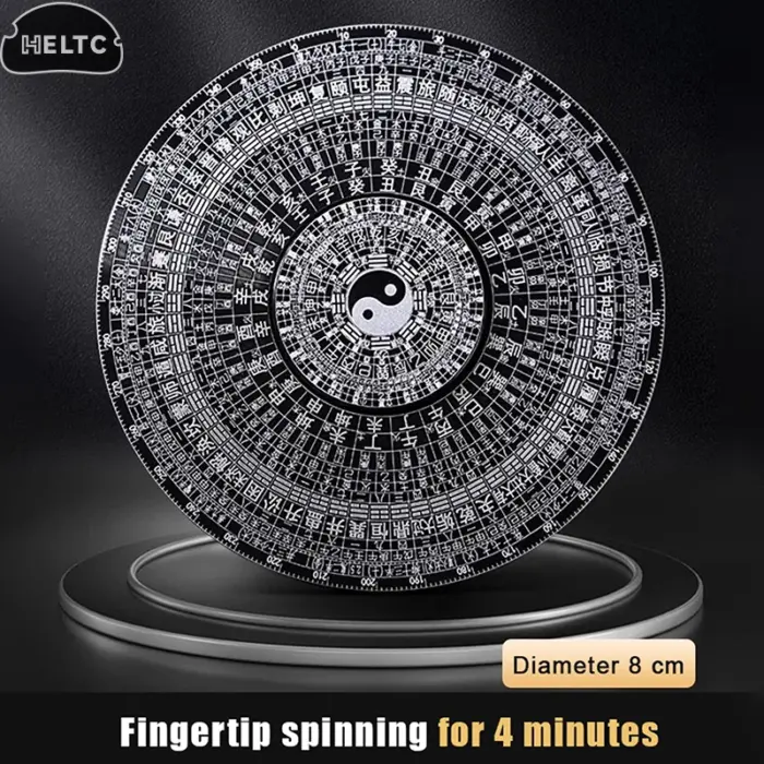 6CM/8CM Chinese Tai Chi Bagua Rotatable Feng Shui Compass Aluminum Alloy Chinese Master Supplies Luck Bless Home Decor Ornaments 6