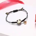 Accessories Ceramics Cat Transfer Lucky Braided Rope Temperament Red Rope Bracelet Zodiac Hand Rope Fashion Jewelry Women Gifts 2