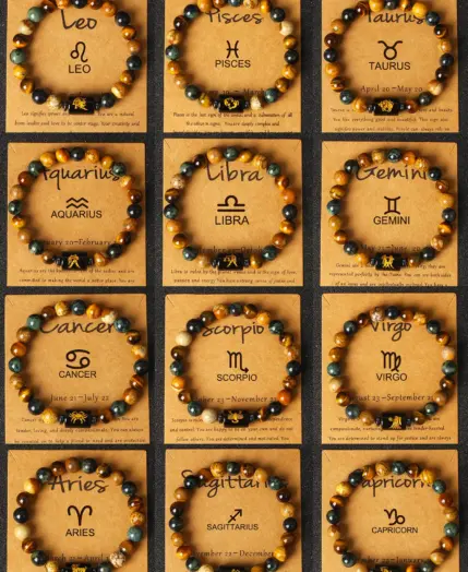 12 Zodiac Signs Constellation Charm Bracelet Men Women Fashion Tiger Eye Stone Beaded Bracelets Virgo Leo Libra Couple Jewelry 1 12 Zodiac Signs Constellation Charm Bracelet Men Women Fashion Tiger Eye Stone Beaded Bracelets Virgo Leo Libra Couple Jewelry 1