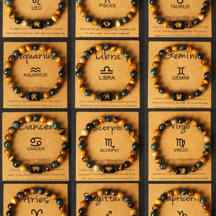 12 Zodiac Signs Constellation Charm Bracelet Men Women Fashion Tiger Eye Stone Beaded Bracelets Virgo Leo Libra Couple Jewelry 1 12 Zodiac Signs Constellation Charm Bracelet Men Women Fashion Tiger Eye Stone Beaded Bracelets Virgo Leo Libra Couple Jewelry 1