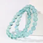 JD Natural Stone Blue Green Fluorite Healing Bracelets For Women Genuine Reiki Crystal Stretch Bangles Girlfriend Party Jewelry 6