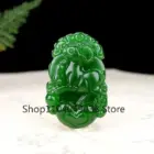Natural Chinese White Jade Zodiac Pendant Spinach Green Jasper Twelve Zodiac Rat Ox Monkey Jewelry Accessories Lucky Amulet Gift 2