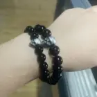 Vintage 925 Sterling Silver Skull Beaded Bracelet Natural Tiger Eye Agate Stone Beads Men Women Couple Fine Jewelry 6