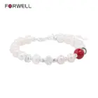 FORWELL Freshwater Pearl Sterling Silver Bracelet Good Luck Bead Exquisite Design Perfect Gift for Girlfriend 5