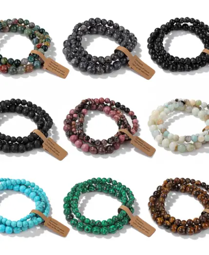 3 Pcs/set Healing Crystal Bracelets for Women 4 6 8mm Natural Stone Beaded Stretch Bracelet Amethyst Indian Agates Jewelry Gifts 1 3 Pcs/set Healing Crystal Bracelets for Women 4 6 8mm Natural Stone Beaded Stretch Bracelet Amethyst Indian Agates Jewelry Gifts 1