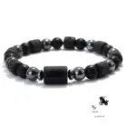 Stylish Zodiac Bracelet Men Women Natural Volcanic Rock Onyx Stone Beaded Braclet Hematite Healing Braslet Couple Brazalete Gift 6