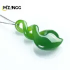 Natural Hand-carved Green Jade Pendant Lucky Wealth Fashion Ladies Necklace Men Personalized White Jade Amulet Holiday Gift 4