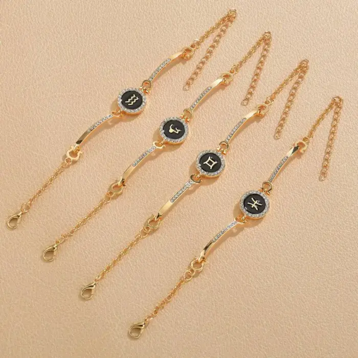 Classic 12 Constellation Bracelet Fashion Adjustable Bling Bling Rhinestone Astrology Zodiac Sign Bracelet For Women Girls Gifts 2 Classic 12 Constellation Bracelet Fashion Adjustable Bling Bling Rhinestone Astrology Zodiac Sign Bracelet For Women Girls Gifts 2
