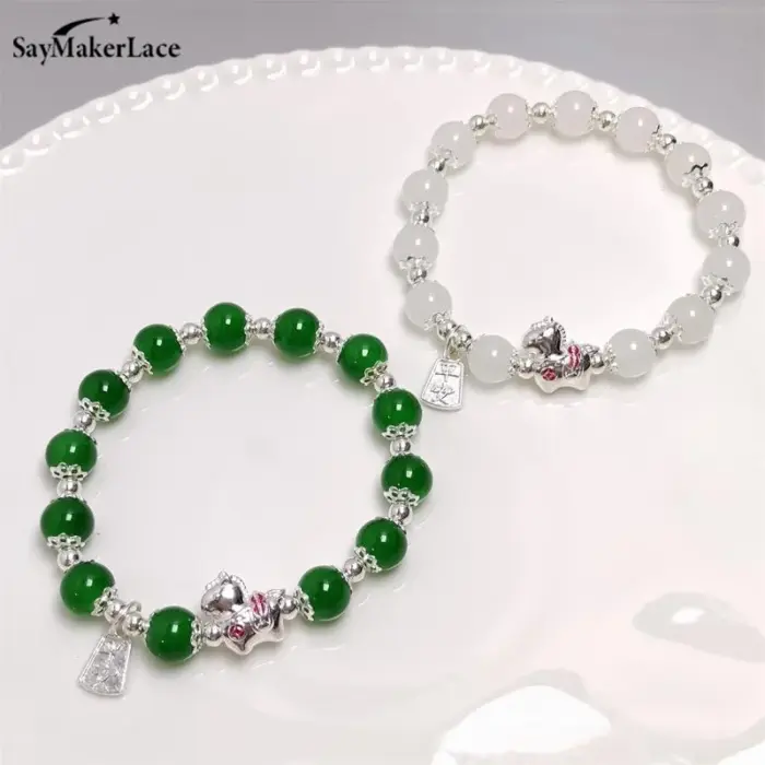 Chinese Style Zodiac Horse Bracelet For Women Men Life Year Amulet Lucky Beads Blessing Bracelet Friendship Couple Jewelry Gift 4