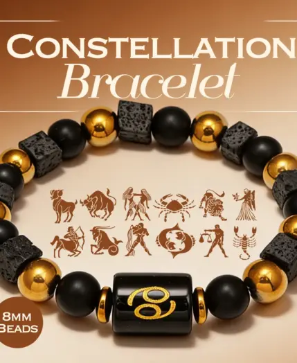 12 Zodiac Bracelets Natural Stone Cancer Virgo Leo Libra Bracelet Couples Friendship Gifts Bracelets jewelry pulsera hombre 3