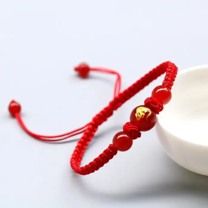 Good Luck 12 Constellation Zodiac Sign Braided Animal Couples Bracelet for Men Women Red Rope Bracelet New Year Jewelry Gift 3