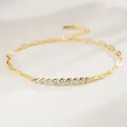 Sweetrain Full Moissanite Bracelets for Women Adjustable Chain 925 Sterling Silver Plated 18K Gold Dainty Bracelet GRA Certified 3