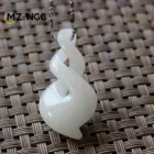 Natural Hand-carved Green Jade Pendant Lucky Wealth Fashion Ladies Necklace Men Personalized White Jade Amulet Holiday Gift 6