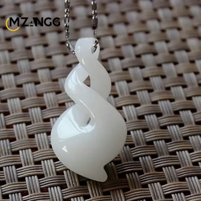 Natural Hand-carved Green Jade Pendant Lucky Wealth Fashion Ladies Necklace Men Personalized White Jade Amulet Holiday Gift 6 Natural Hand-carved Green Jade Pendant Lucky Wealth Fashion Ladies Necklace Men Personalized White Jade Amulet Holiday Gift 6