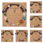 12 Zodiac Signs Natural Stone Bracelet Taurus Cancer Virgo Pisces Charm Bracelets for Women Men Couples Friendship Jewelry Gift 1