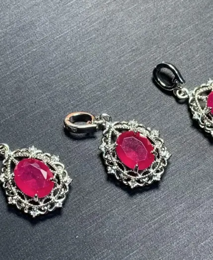 OVAL Natural RUBY Pendant Necklace Fine Jewelry Handmade Stones Wholesale Healing Energy Gift Lucky Jewelry 3