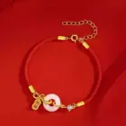 【A-Beautiful】Fashion Lucky Red Rope Snake Pendant Bracelet For Women Chinese Zodiac Snake Year Braided Bracelets New Year Gifts 6