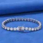 2-10mm DVVS1 Pass Diamond Test Round Cut Moissanite Tennis Bracelet White Gold Plated 925 Silver Jewelry for Women 5