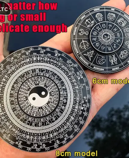 6CM/8CM Chinese Tai Chi Bagua Rotatable Feng Shui Compass Aluminum Alloy Chinese Master Supplies Luck Bless Home Decor Ornaments 1 6CM/8CM Chinese Tai Chi Bagua Rotatable Feng Shui Compass Aluminum Alloy Chinese Master Supplies Luck Bless Home Decor Ornaments 1